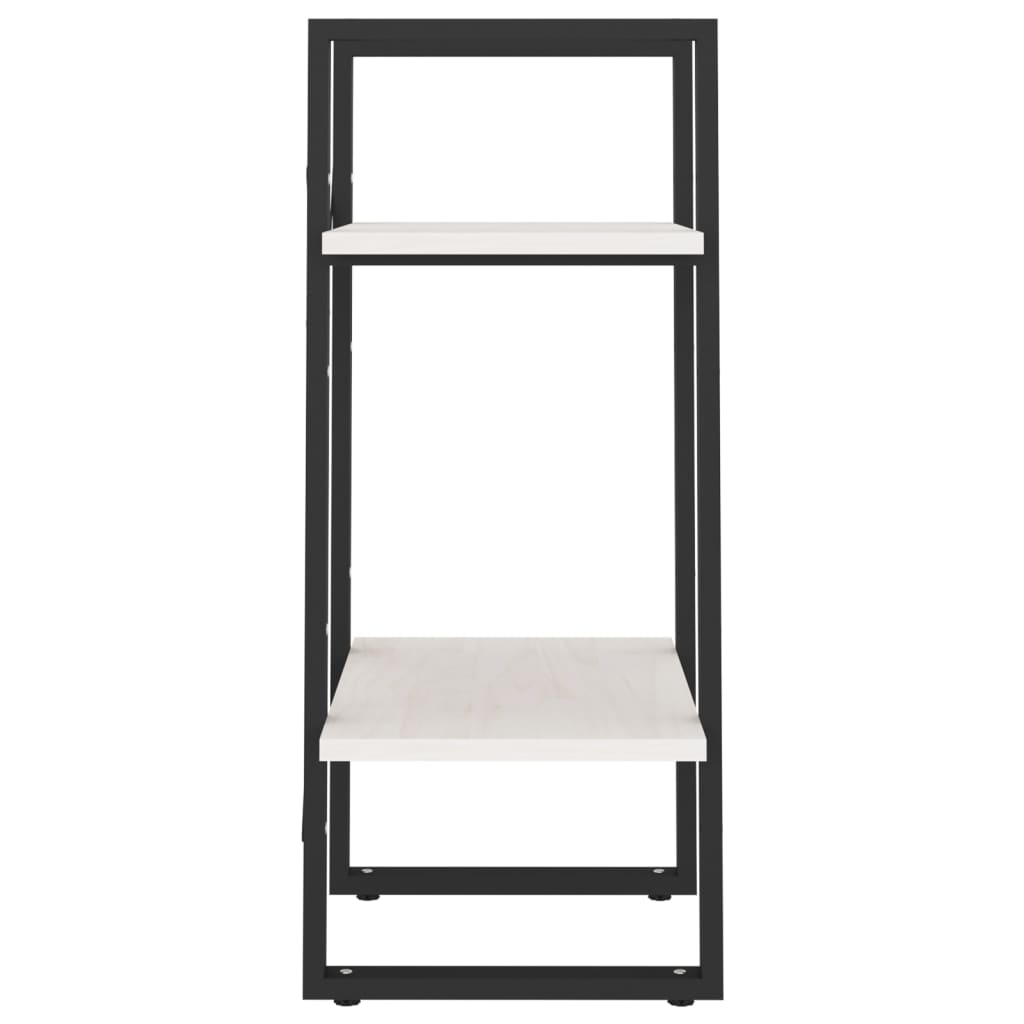 vidaXL 2-Tier Book Cabinet White 40x30x70 cm Solid Pine Wood