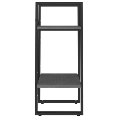 vidaXL 2-Tier Book Cabinet Grey 40x30x70 cm Solid Pine Wood