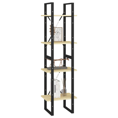 vidaXL 4-Tier Book Cabinet 40x30x140 cm Solid Pine Wood - Brown