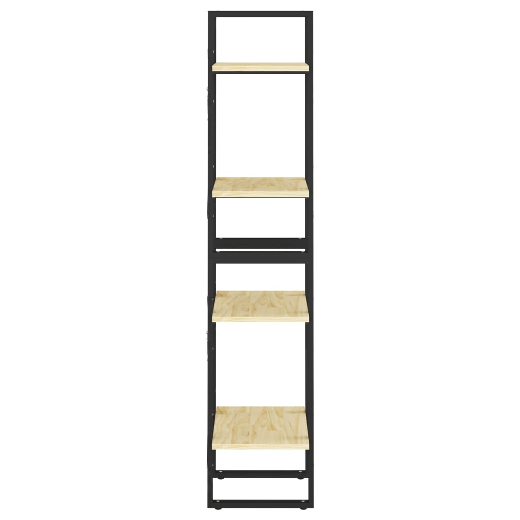 vidaXL 4-Tier Book Cabinet 40x30x140 cm Solid Pine Wood - Brown