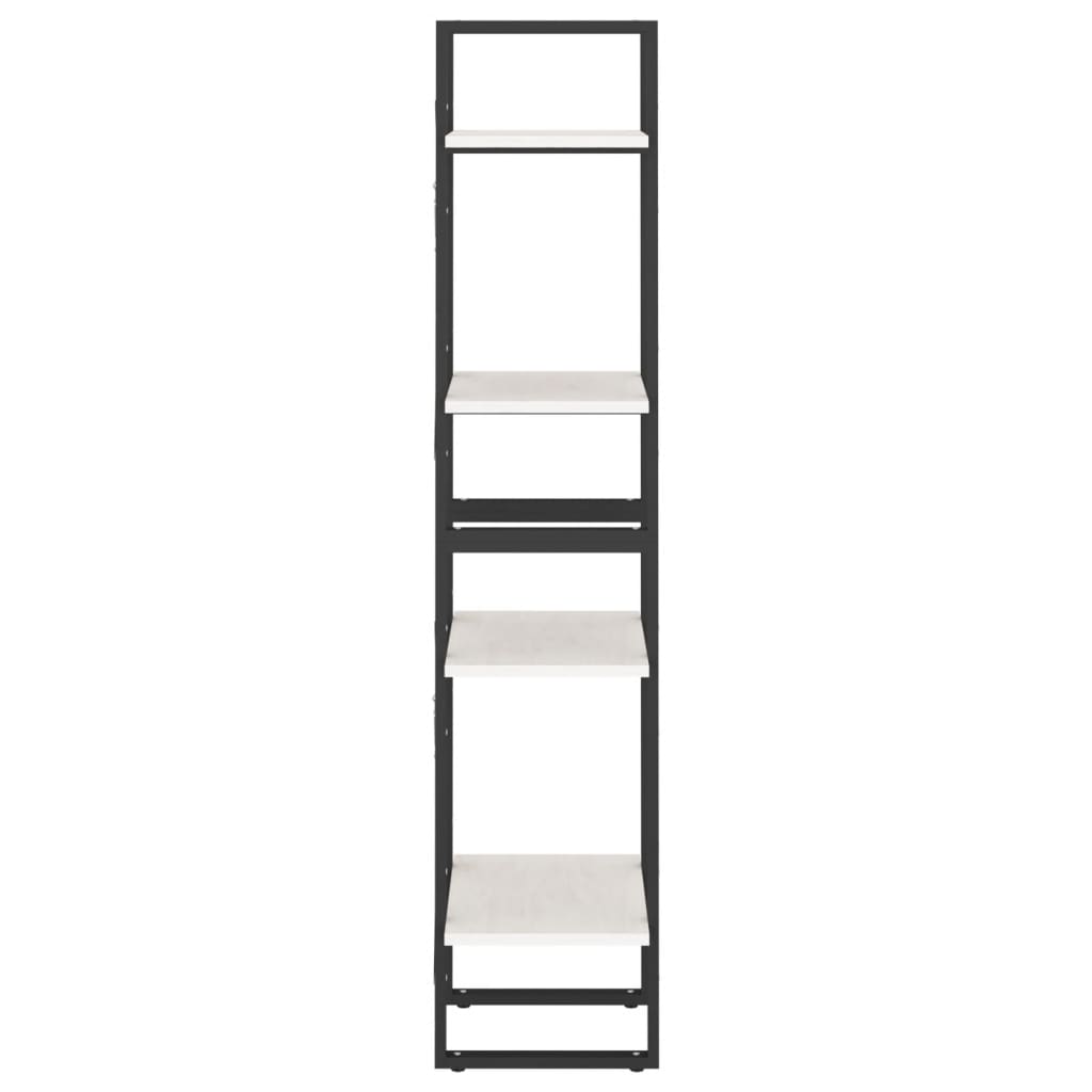 vidaXL 4-Tier Book Cabinet White 40x30x140 cm Solid Pine Wood