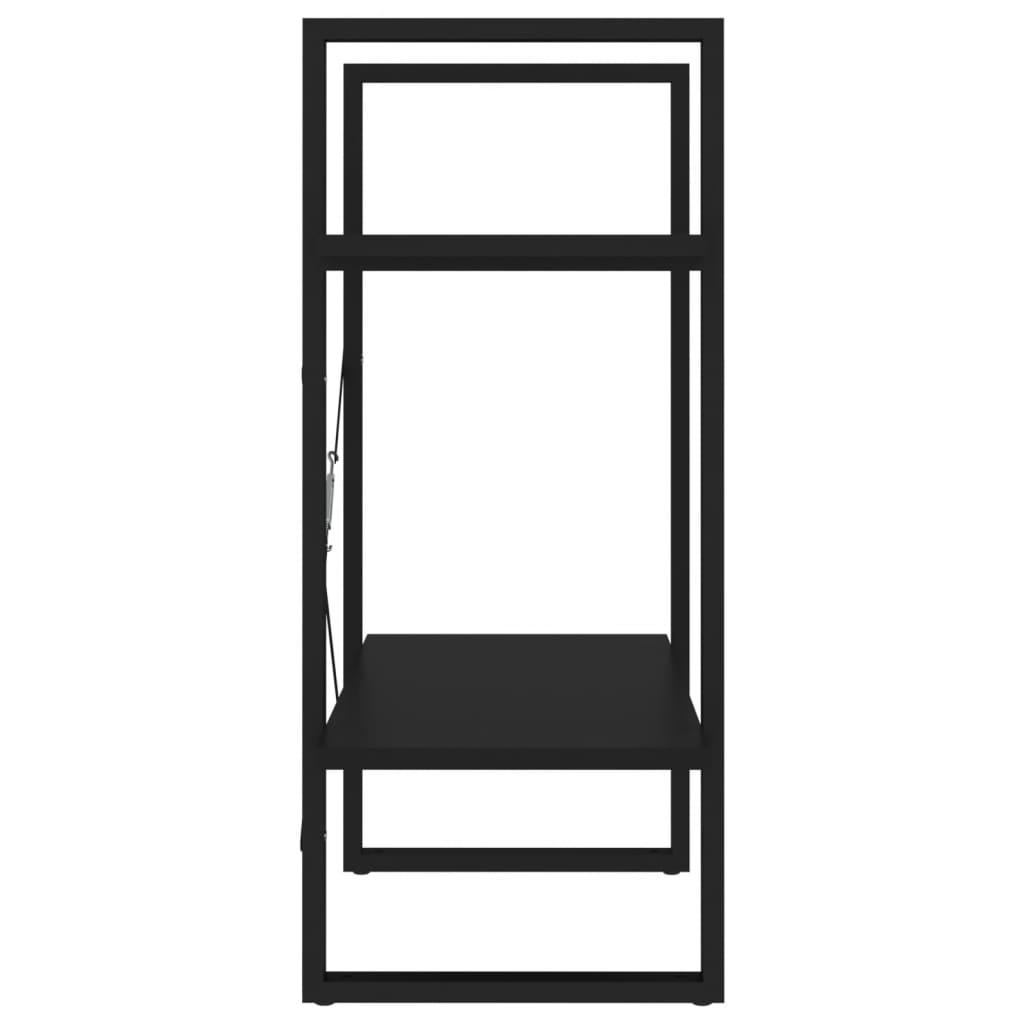 vidaXL 2-Tier Book Cabinet Black 60x30x70 cm Engineered Wood