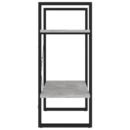 vidaXL 2-Tier Book Cabinet Concrete Grey 60x30x70 cm Engineered Wood