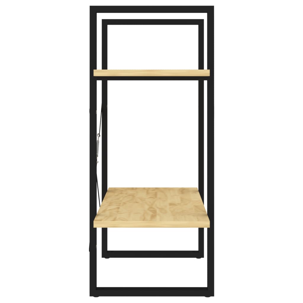 vidaXL 2-Tier Book Cabinet 60x30x70 cm Solid Pine Wood - Brown