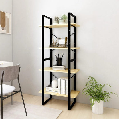vidaXL 4-Tier Book Cabinet 60x30x140 cm Solid Pine Wood - Brown