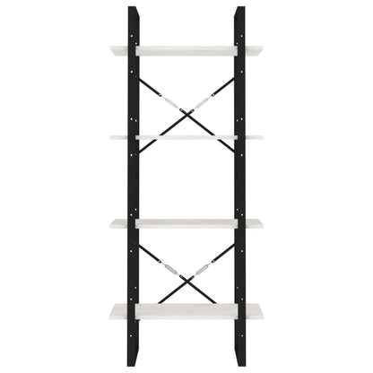 vidaXL 4-Tier Book Cabinet White 60x30x140 cm Solid Pine Wood