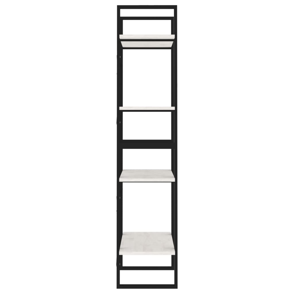 vidaXL 4-Tier Book Cabinet White 60x30x140 cm Solid Pine Wood