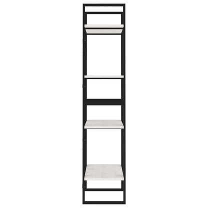 vidaXL 4-Tier Book Cabinet White 60x30x140 cm Solid Pine Wood