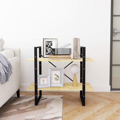 vidaXL 2-Tier Book Cabinet 80x30x70 cm Solid Pine Wood - Brown