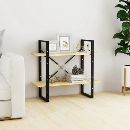 vidaXL 2-Tier Book Cabinet 80x30x70 cm Solid Pine Wood - Brown
