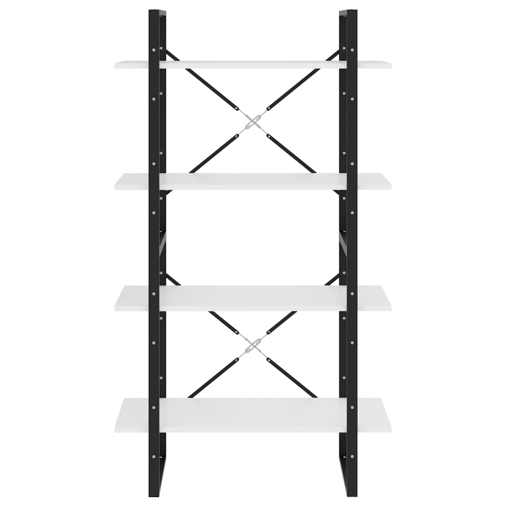 vidaXL 4-Tier Book Cabinet White 80x30x140 cm Engineered Wood