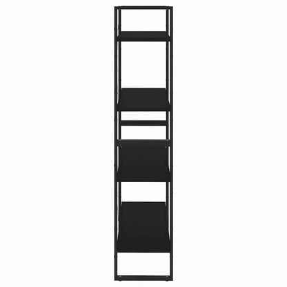 vidaXL 4-Tier Book Cabinet Black 80x30x140 cm Engineered Wood