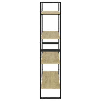 vidaXL 4-Tier Book Cabinet Sonoma Oak 80x30x140 cm Engineered Wood - Brown