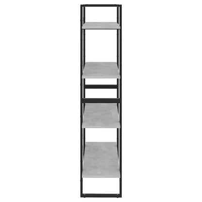 vidaXL 4-Tier Book Cabinet Concrete Grey 80x30x140 cm Engineered Wood