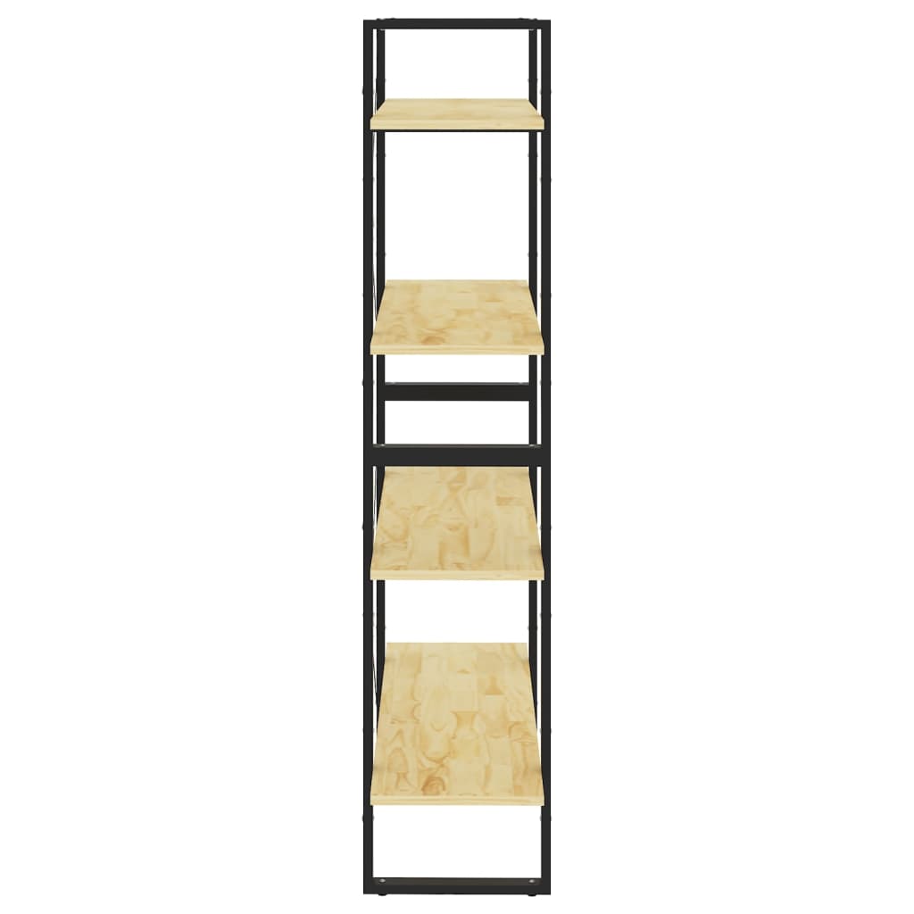 vidaXL 4-Tier Book Cabinet 80x30x140 cm Solid Pine Wood - Brown
