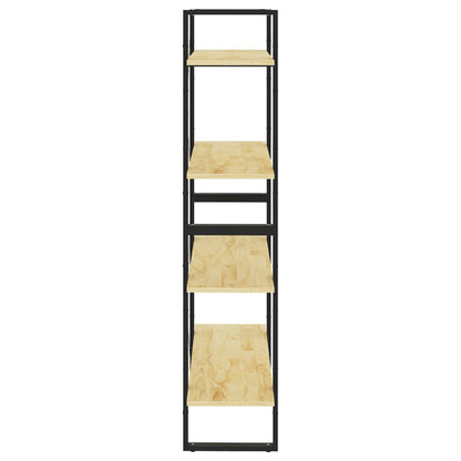 vidaXL 4-Tier Book Cabinet 80x30x140 cm Solid Pine Wood - Brown