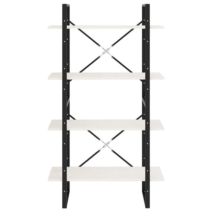 vidaXL 4-Tier Book Cabinet White 80x30x140 cm Solid Pine Wood