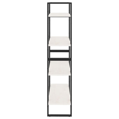 vidaXL 4-Tier Book Cabinet White 80x30x140 cm Solid Pine Wood