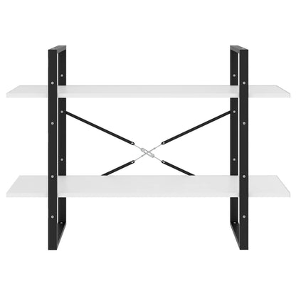 vidaXL 2-Tier Book Cabinet White 100x30x70 cm Engineered Wood