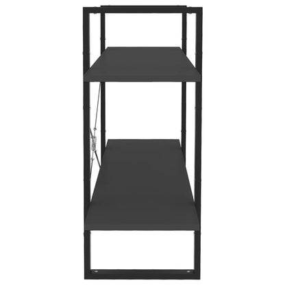 vidaXL 2-Tier Book Cabinet Grey 100x30x70 cm Engineered Wood