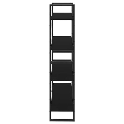 vidaXL 4-Tier Book Cabinet Black 100x30x140 cm Engineered Wood