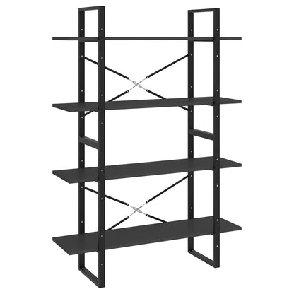 vidaXL 4-Tier Book Cabinet Grey 100x30x140 cm Engineered Wood