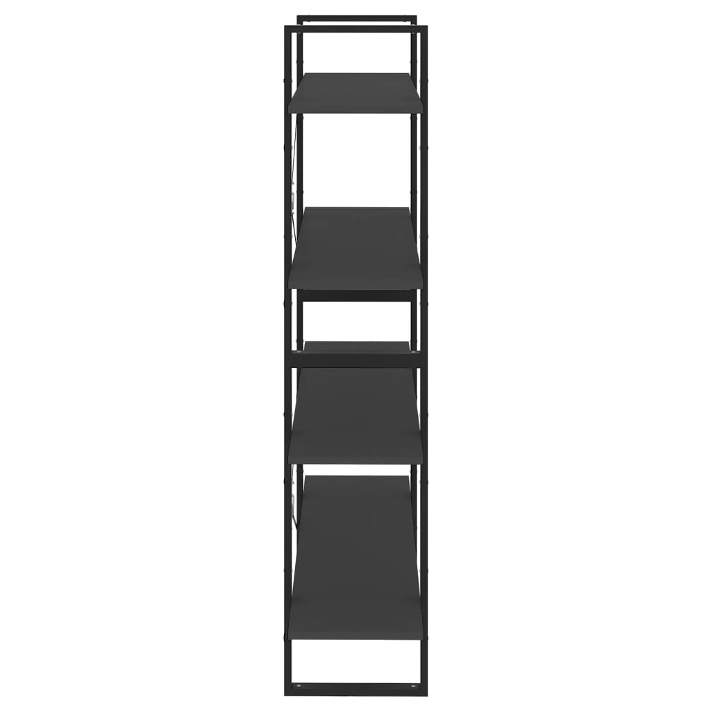 vidaXL 4-Tier Book Cabinet Grey 100x30x140 cm Engineered Wood