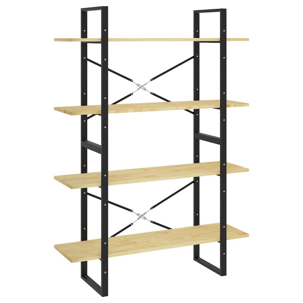 vidaXL 4-Tier Book Cabinet 100x30x140 cm Solid Pine Wood - Brown