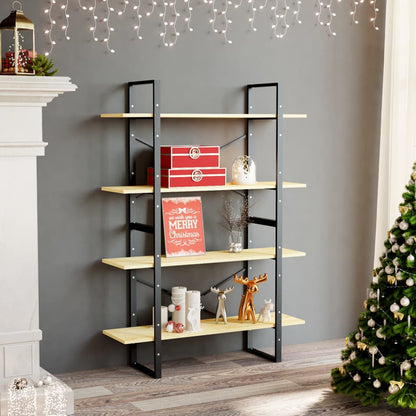 vidaXL 4-Tier Book Cabinet 100x30x140 cm Solid Pine Wood - Brown