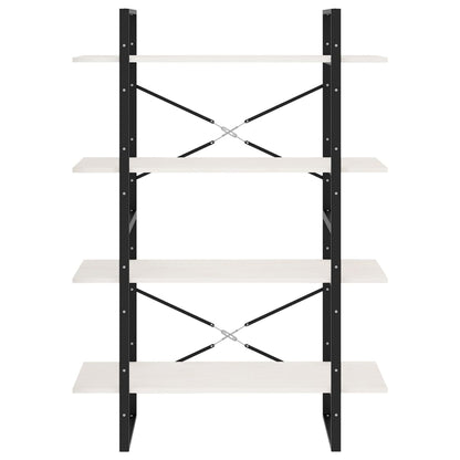 vidaXL 4-Tier Book Cabinet White 100x30x140 cm Solid Pine Wood