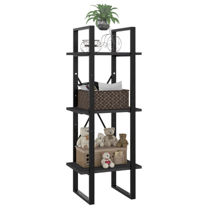 vidaXL 3-Tier Book Cabinet Grey 40x30x105 cm Engineered Wood