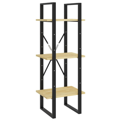 vidaXL 3-Tier Book Cabinet 40x30x105 cm Solid Pinewood - Brown
