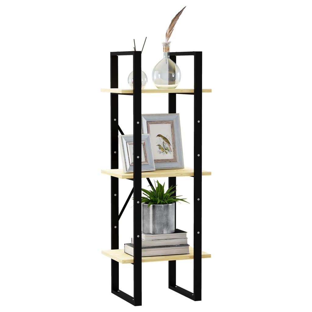 vidaXL 3-Tier Book Cabinet 40x30x105 cm Solid Pinewood - Brown