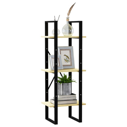vidaXL 3-Tier Book Cabinet 40x30x105 cm Solid Pinewood - Brown