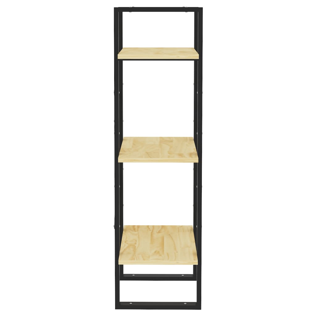 vidaXL 3-Tier Book Cabinet 40x30x105 cm Solid Pinewood - Brown