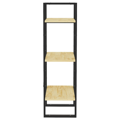 vidaXL 3-Tier Book Cabinet 40x30x105 cm Solid Pinewood - Brown