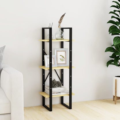 vidaXL 3-Tier Book Cabinet 40x30x105 cm Solid Pinewood - Brown
