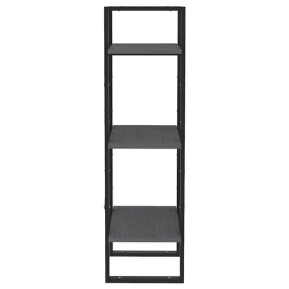 vidaXL 3-Tier Book Cabinet Grey 40x30x105 cm Solid Pinewood