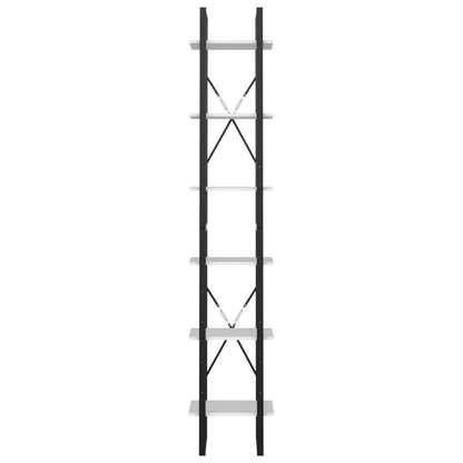 vidaXL 6-Tier Book Cabinet White 40x30x210 cm Engineered Wood