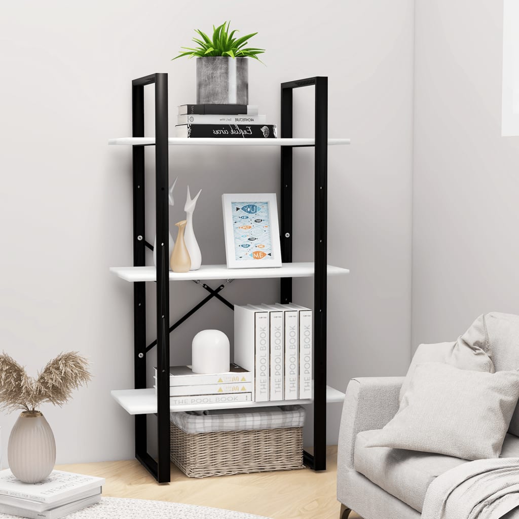 vidaXL Storage Shelf White 60x30x105 cm Engineered Wood