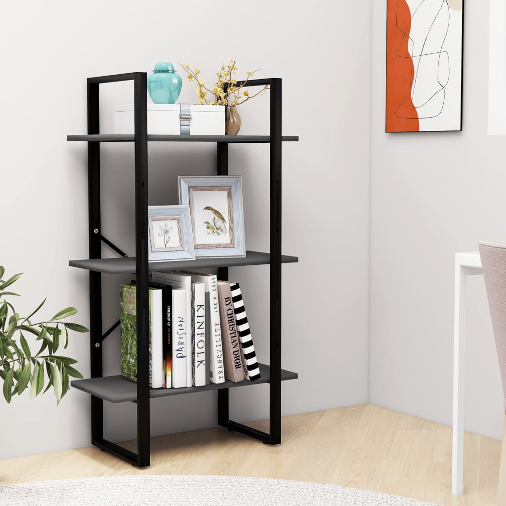 vidaXL Storage Shelf Grey 60x30x105 cm Engineered Wood