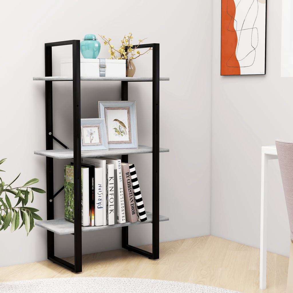 vidaXL Storage Shelf Concrete Grey 60x30x105 cm Engineered Wood