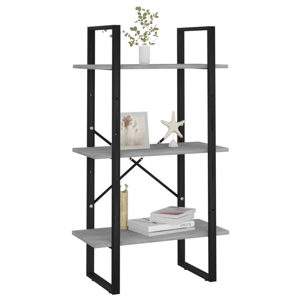 vidaXL Storage Shelf Concrete Grey 60x30x105 cm Engineered Wood