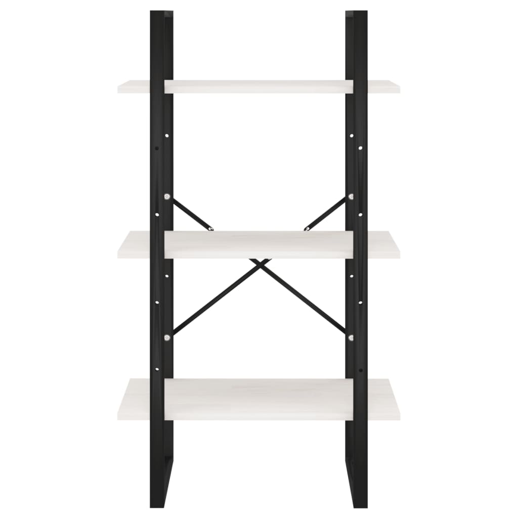 vidaXL Storage Shelf White 60x30x105 cm Solid Pine Wood
