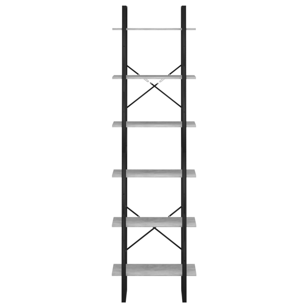 vidaXL Storage Shelf Concrete Grey 60x30x210cm Engineered Wood