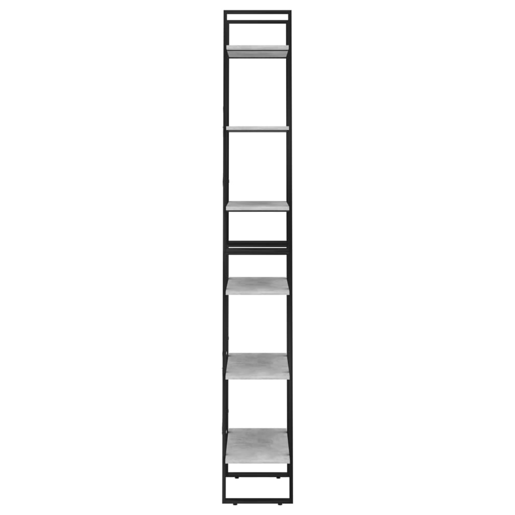 vidaXL Storage Shelf Concrete Grey 60x30x210cm Engineered Wood
