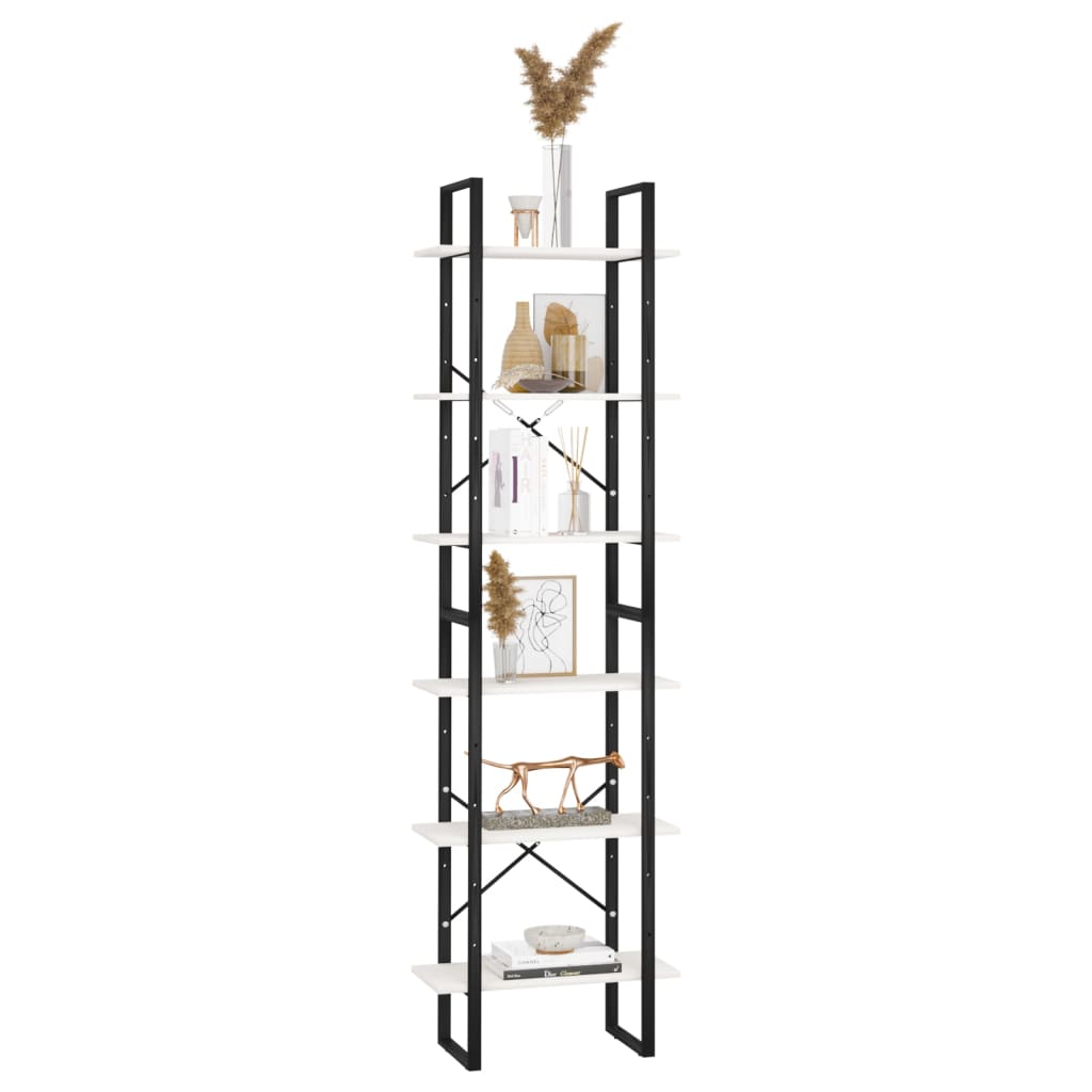 vidaXL Storage Shelf White 60x30x210 cm Solid Wood Pine