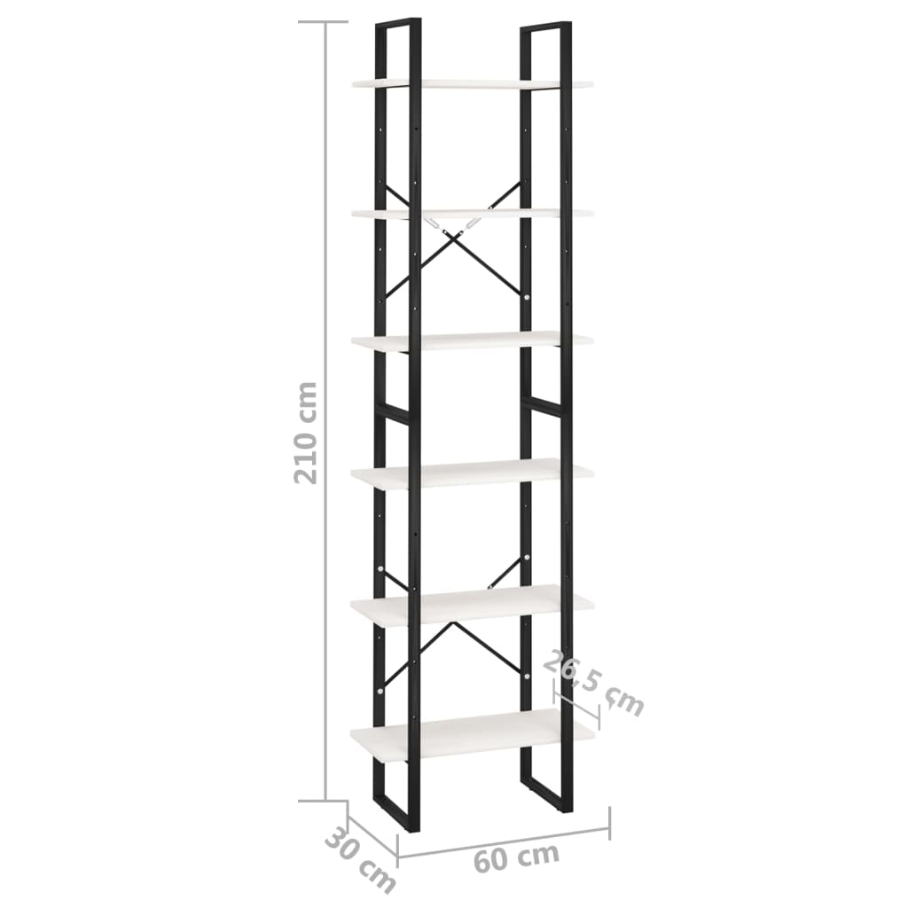 vidaXL Storage Shelf White 60x30x210 cm Solid Wood Pine