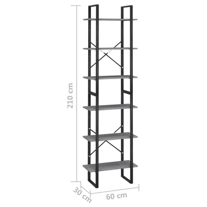 vidaXL Storage Shelf Grey 60x30x210 cm Solid Wood Pine