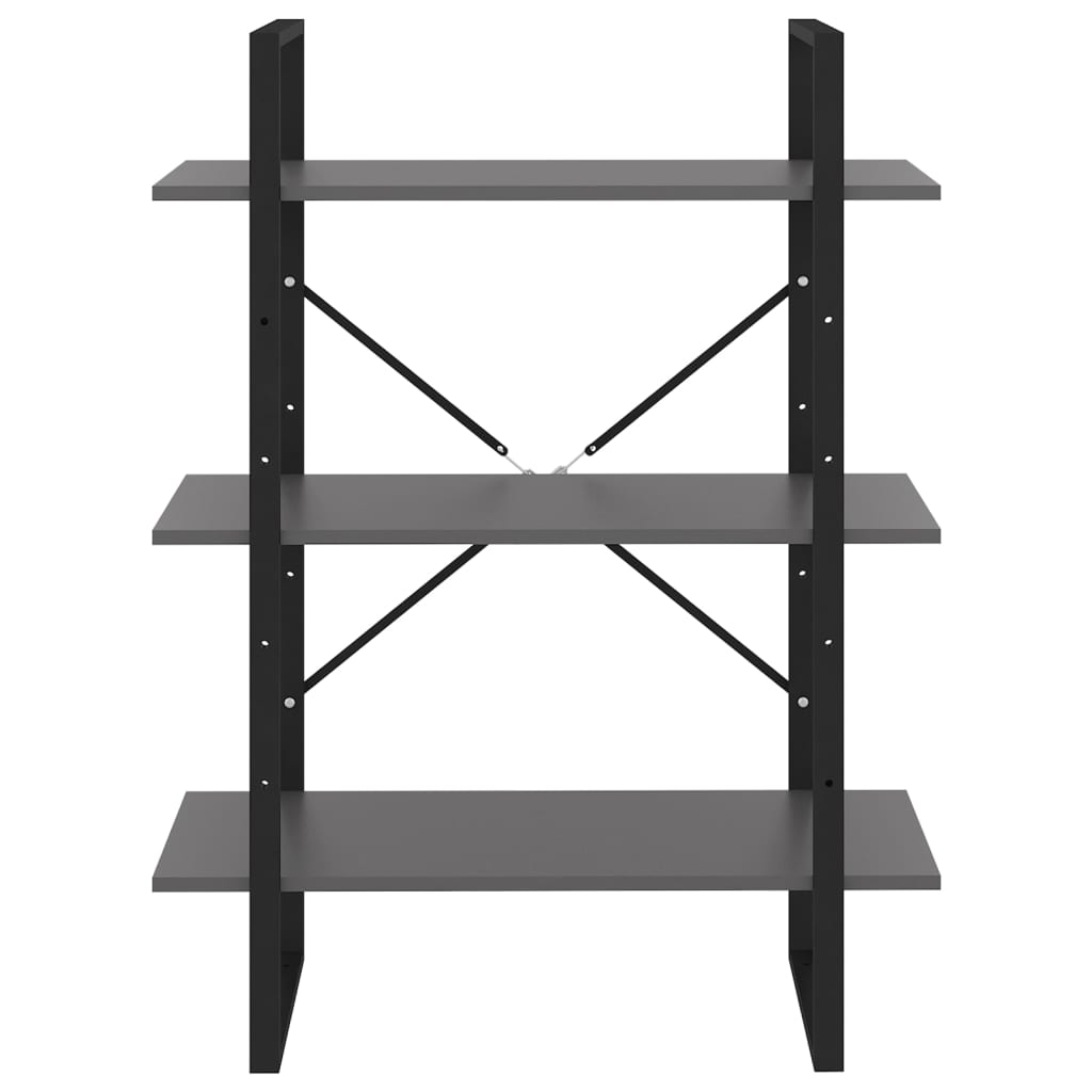 vidaXL Book Cabinet | Grey | Engineered wood and metal | Medium | Book Cabinet